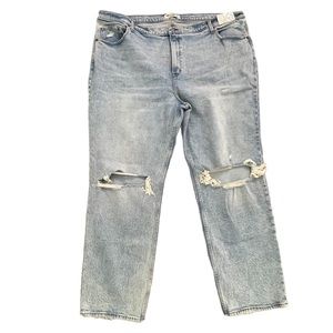 NWT ABERCROMBIE & FITCH THE 90s STRAIGHT ULTRA HIGH RISE PLUS 37” WAIST 24 REG